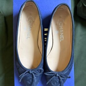 Chanel Navy Ballet Flats
